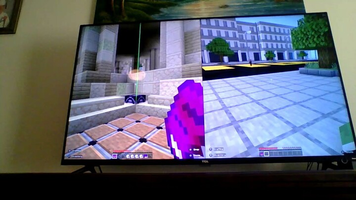 Me and My brother playing Minecraft