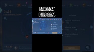 Bane Best Build 2024 #shorts #mlbb
