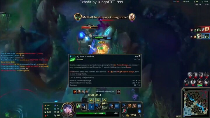 Riven làm thao tác nhanh như sát thủ cực đáng sợ trong liên minh huyền thoại #game