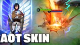 Fanny New Attack on Titan Mikasa Skin Effects