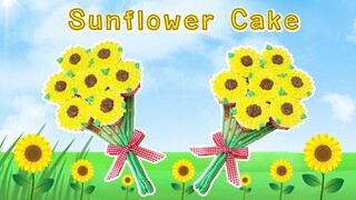 เค้กดอกทานตะวัน | Sunflower Cake | สอนทำเค้กง่ายๆสไตล์ Jinglebell