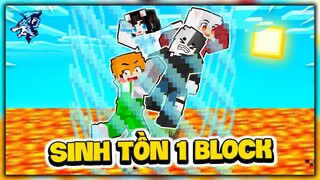 Minecraft Nhưng Sinh Tồn 1 Block Siêu Hài Cùng Hero Team