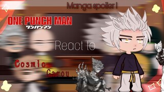 One Punch Man characters react to: Cosmic Garou ||⚠️ MANGA SPOILERS ⚠️ OPM reacts