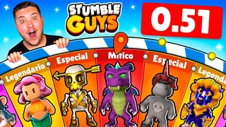 CONSEGUI TODAS las NUEVAS SKINS MITICAS 0.51 de STUMBLE GUYS! 😱