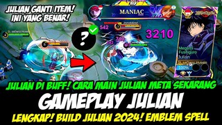 JULIAN GANTI ITEM❗TUTORIAL MAIN JULIAN BUFF + BUILD JULIAN TERSAKIT 2024❗GAMEPLAY JULIAN PATCH BARU