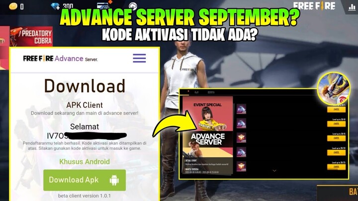 CARA MASUK ADVANCE SERVER FREEFIRE TERBARU SEPTEMBER 2021 - TIDAK ADA KODE AKTIVASI?