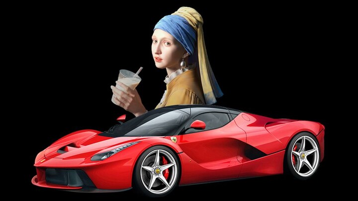 Chói mắt! Khi sắc xanh Vermeer kết hợp với đỏ Ferrari.....