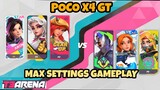 T3 Arena Max Settings Gameplay using Poco X4 GT