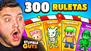 COMPRO 300 RULETAS y consigo TODAS las NUEVAS SKINS de STUMBLE GUYS… 😱