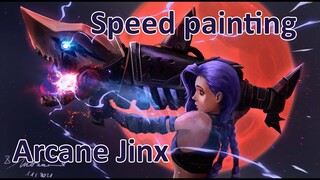Arcane Jinx Fanart - Time lapse [Speed Painting]