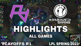 Highlight RA vs IG All Game Playoffs R1 LPL Mùa Xuân 2021 LPL Spring 2021 Rare Atom vs Invictus Gami