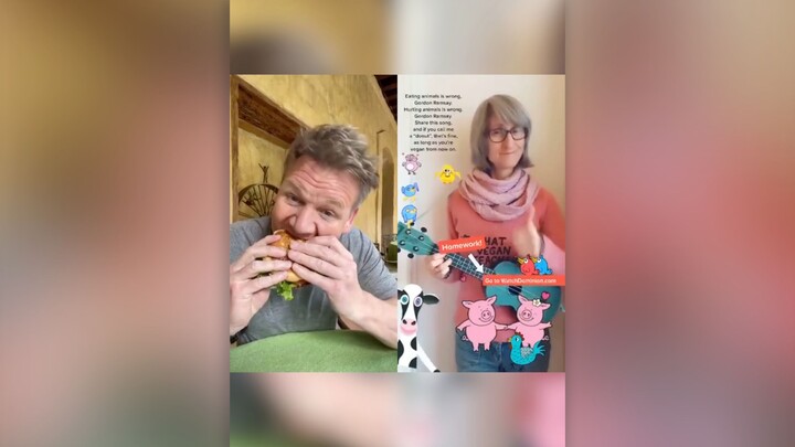 It all starts with culinary hellmaster Gordon Ramsay hilariously firing back at a radical vegan...