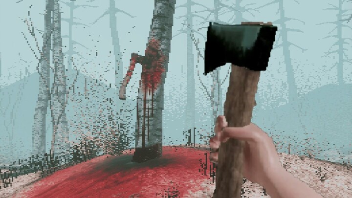 Blood gushed out from beneath the bark! Could it be that the trees were actually stuffed with human 