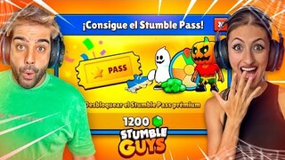 COMPRO TODO el PASE DE BATALLA y CONSIGO las NUEVAS SKINS de STUMBLE GUYS!!