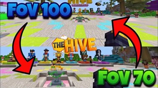 Skywars  FOV 70 VS F0V 100|Hive|MCPE//Controller Gameplay