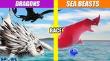 How To Train Your Dragon vs Sea Beast Race | SPORE