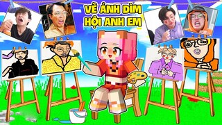 GẤU MORA THỬ THÁCH 24H THI VẼ ẢNH DÌM '' HỘI ANH EM HERO TEAM '' SIÊU HÀI TRONG MINECRAFT