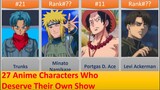 27 Anime Characters Who Deserve Their Own Show