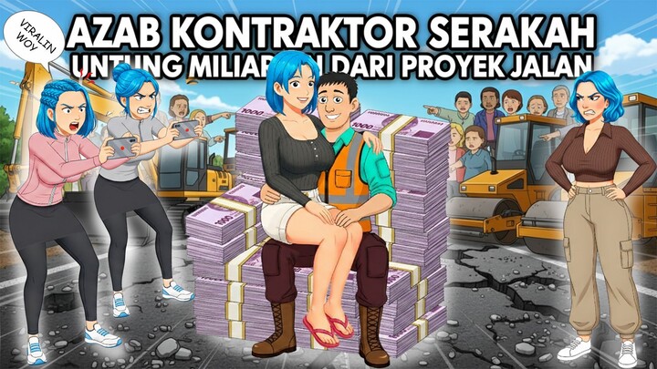 AZAB KONTRAKTOR SERAKAH UNTUNG MILIARAN DARI PROYEK JALAN - ANIMASI AZAB