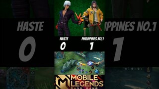 Haste vs Philippines no.1 ling🔥 (1v1) who will be win🔥 #haste #gusion #ling #mlbb #shorts