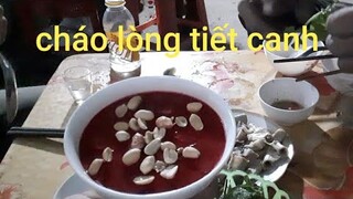 Ẩm thực Biển làm.tiết canh cháo lòng.bữa ăn sáng của ba anh em rất ngon
