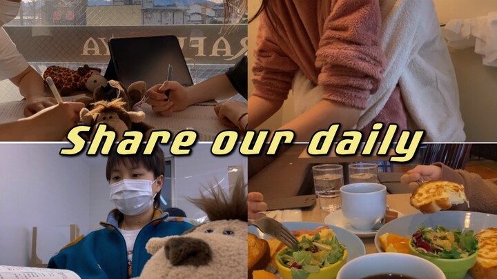 Two girls' study abroad life in Japan | 5:00 AM wake-up time to study | Healing daily routine | Stud