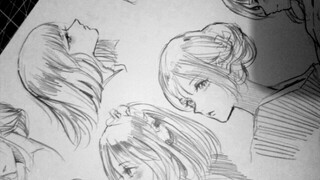 Draw Anime Girls' Profiles Using Only Mechanical Pencil