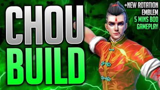 RANK UP EASILY WITH THIS NEW ROTATION OF CHOU SEASON 19! | Emblem & Build - MLBB