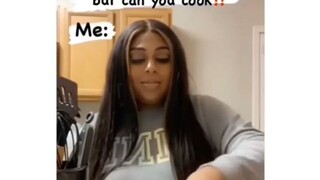 funny cooking tutorial by beautiful girl. must watch