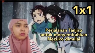 First time nonton... - Kimetsu No Yaiba Season 1 Episode 1 Reaction Indonesia