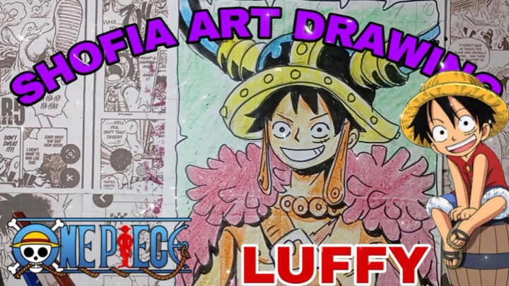 drawing luffy, one piece