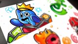 Drawing - ROBLOX Rainbow Friends in KIRBY Style / Game Style / Different kirby