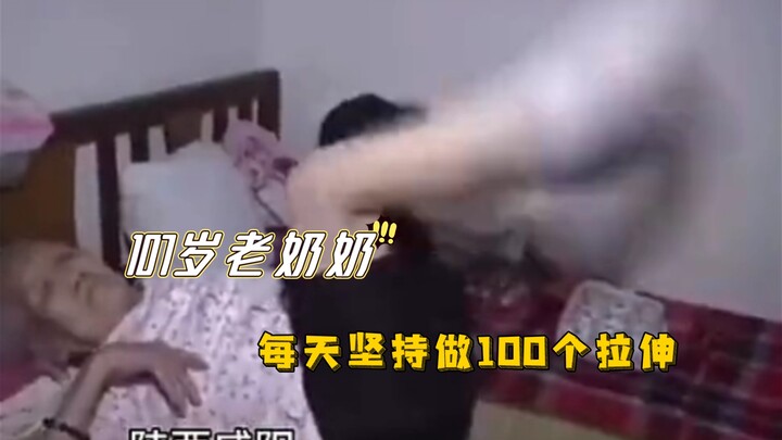 107-year-old grandma can do 100 stretches and sticks to an hour of exercise every day.