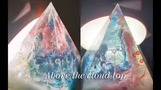 [Epoxy Resin Art Tutorial] Colorful Pyramidal Crystal Mount
