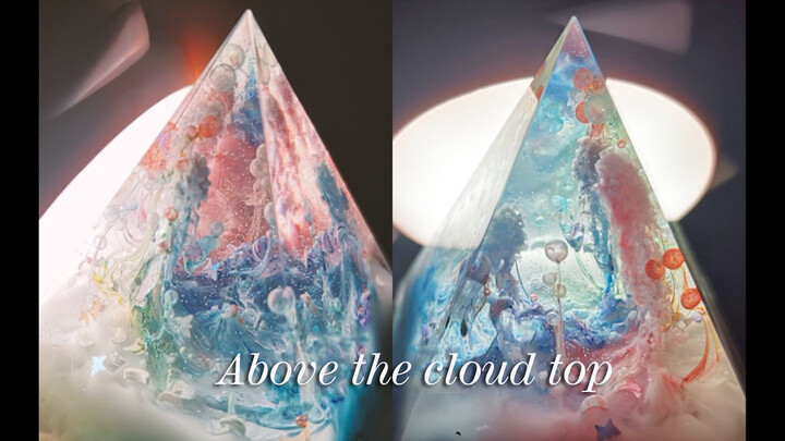 [Epoxy Resin Art Tutorial] Colorful Pyramidal Crystal Mount