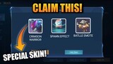 NEW EVENT | FREE PERMANENT SPECIAL SKIN, BATTLE EMOTE, SPAWN EFFECT in MOBILE LEGENDS (October 2020)