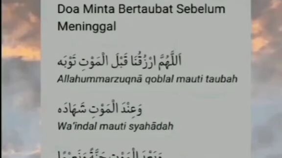 coba dibaca doa minta bertaubat sebelum meninggal