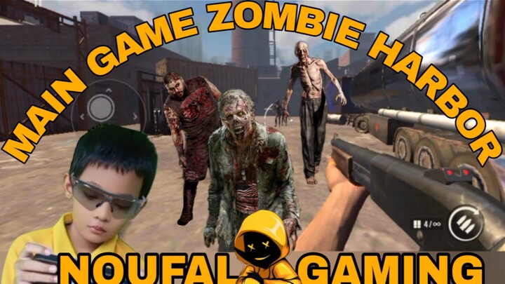 main game tembak zombie di game zombie harbor, ledakan semua zombie