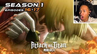 The First Female Titan...!!? (Attack On Titan S1 Ep 16-17 Reaction)