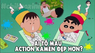 Ai Tô Màu Action Kamen Đẹp Hơn? | Shin Cậu Bé Bút Chì | #CHIHEOXINH