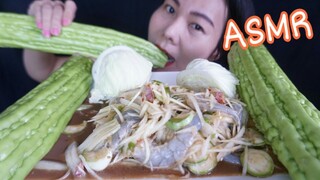 ASMR COOK & PLARA RAW SHRIMP PAPAYA SALAD / ส้มตำปลาร้ากุ้งสด แซ่บๆ