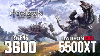 Horizon Zero Dawn on Ryzen 5 3600 + RX 5500 XT 1080p, 1440p benchmarks!