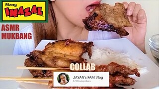 ASMR MUKBANG CHICKEN & PORK BBQ COLLAB WITH @JAYAN's FAM Vlog EATING SHOW  ((MY LAST COLLAB)