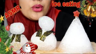 ASMR ICE EATING|MAKAN ES BATU|ICICLE special NATAL|POWDERY ICE SPECIAL NATAL| @CICI ASMR segar