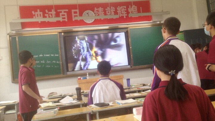 Watching Kira Yoshikage at school