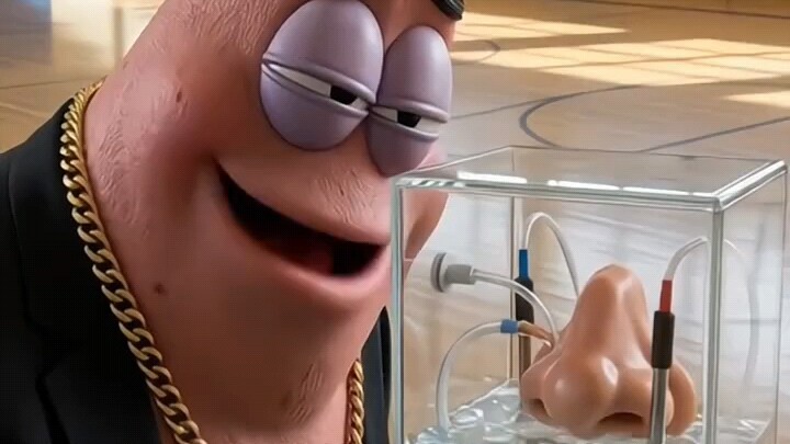 Squidward’s nose gets cut off by Patrick, and SpongeBob laughs at him #InvincibleYoungHeroEditing