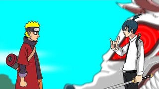 If Naruto meet aki hayakawa chainsaw man fan animation