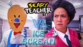 ครูจอมดุ Ep.6 !! ครูเจอ Ice Scream Man VS Scary Teacher 3D !! - DING DONG DAD