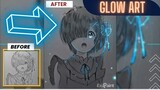 glow art. speedpaint. rem re zero