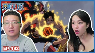 ACE VS AKAINU???? | One Piece Episode 482 Couples Reaction & Discussion